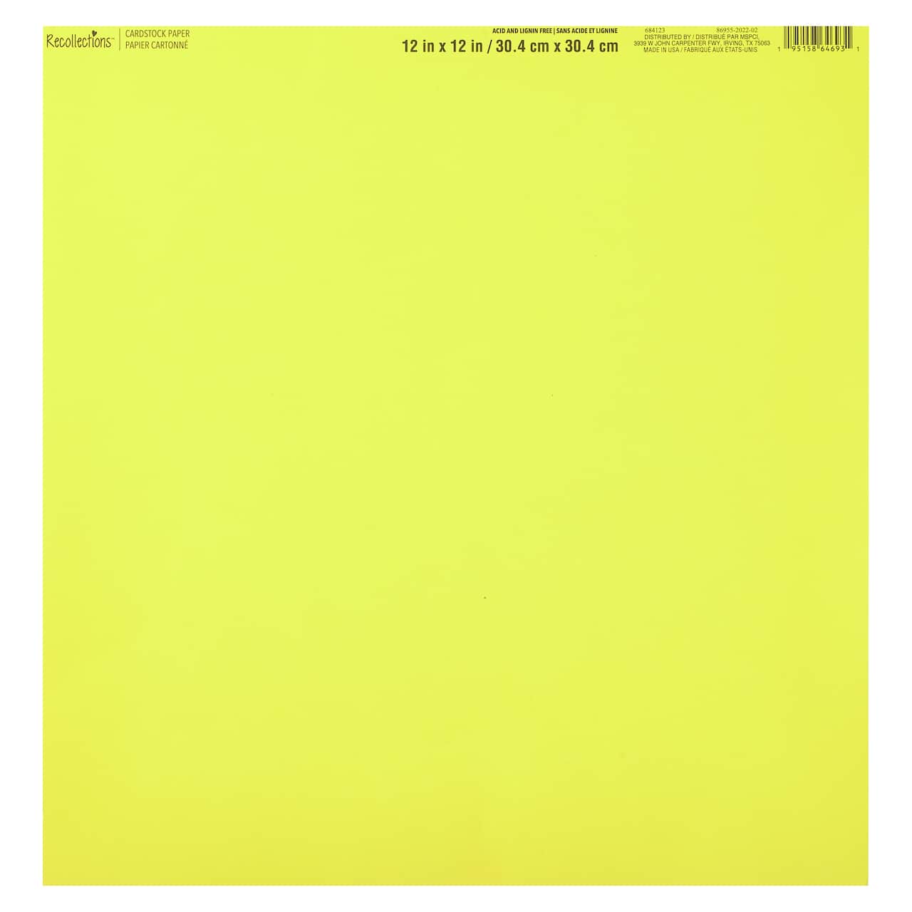 60 Pack: Smooth Solid Cardstock Paper by Recollections™, 12" x 12"